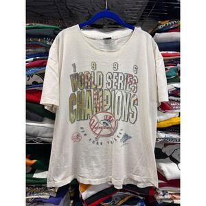 Vintage 1996 New York Yankees World Series Champions T-Shirt Sport XL White 90s